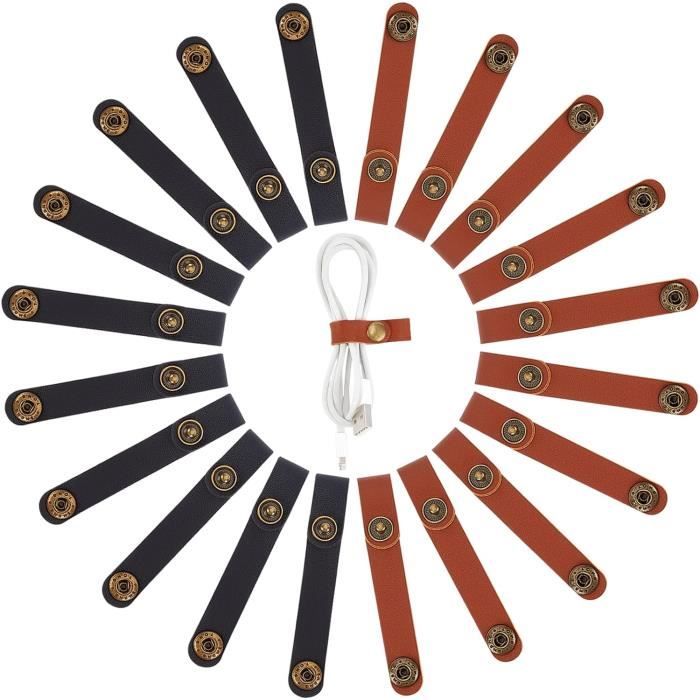 SenseAGE Lot de 5 organiseurs de cordons, range-cordons en forme d'arc, support USB, gestion des câbles en cuir, sangles de câble, enrouleur d' écouteurs, sangles de rangement pour appareils SenseAGE Lot de 5 organiseurs de cordons, range-cordons en forme d'arc, support USB, gestion des câbles en cuir, sangles de câble, enrouleur d' écouteurs, sangles de rangement pour appareils