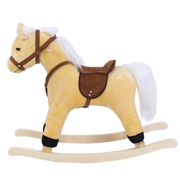 Cheval à bascule cheval de Troie pour enfants cheval à bascule à double  usage jouet bébé 1-3 ans cadeau avec musique