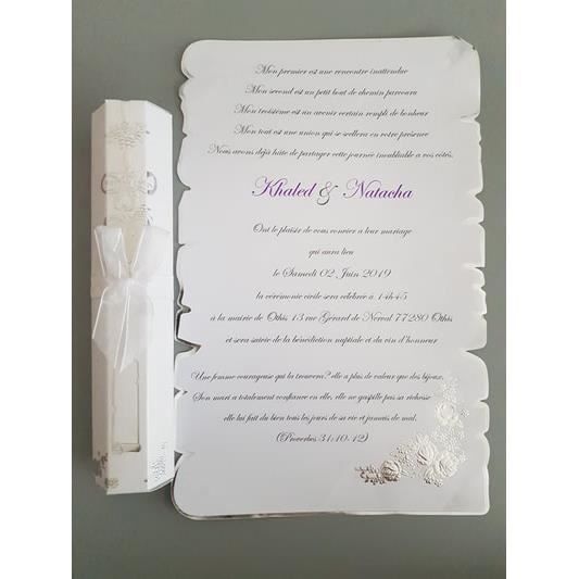 Faire Part Parchemin Pieces Achat Vente Faire Part Invitation Faire Part Parchemin Pie Cdiscount