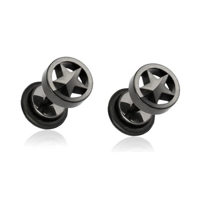 Boucles d'Oreilles Clou Etoile pour Homme ou Femme