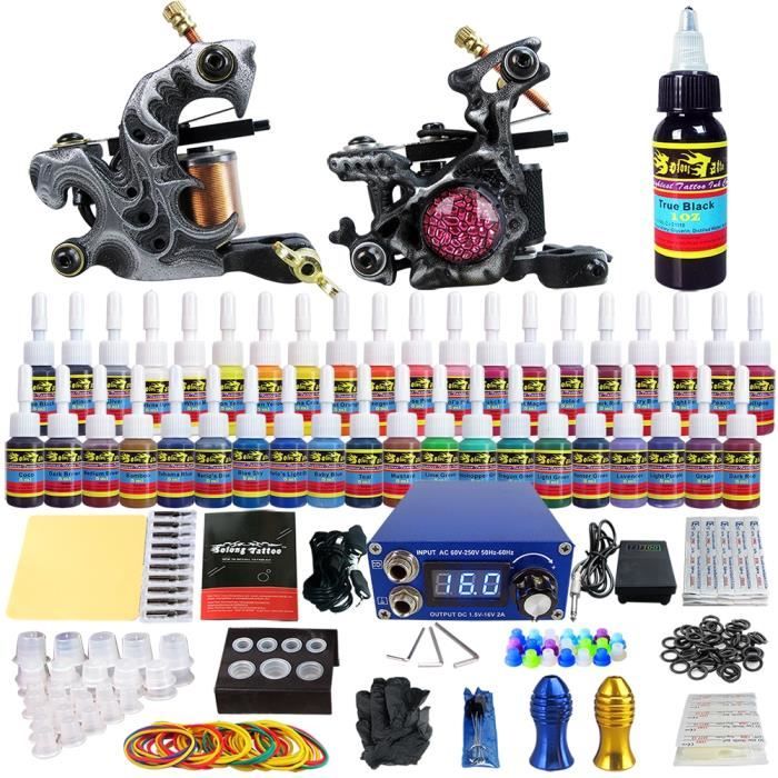 Solong Tattoo TKB09 Kit de Tatouage Complète 2 Machine à Tatouer