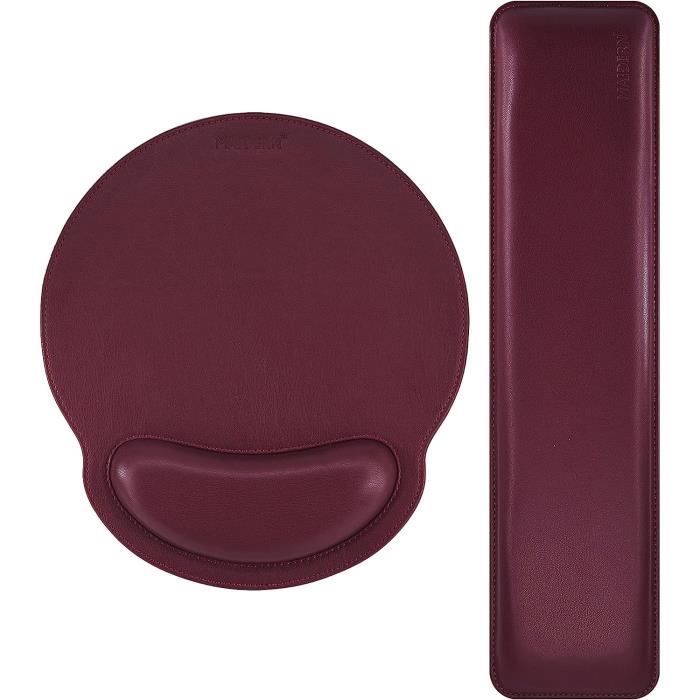 Tapis De Souris Ergonomique Avec Repose-Poignet Gel - Noir, Antidérapant Pour Bureau Et Jeux
