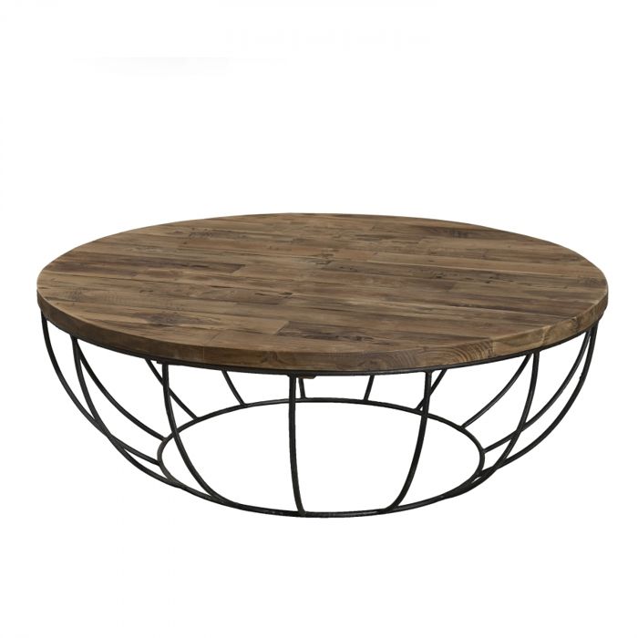 table basse industrielle ronde