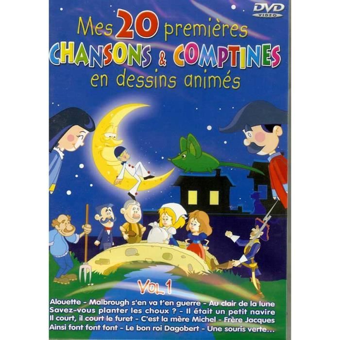 DVD MES 20 PREMIERES CHANSONS ET COMPTINES EN DESSINS ANIMES