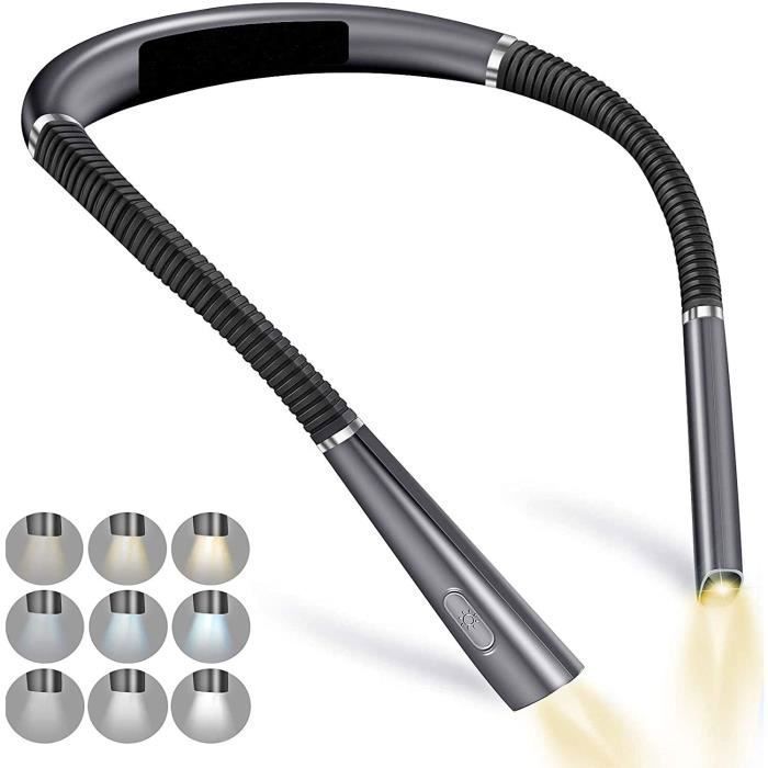 Lampe De Lecture De Cou LED Pour Lire Au Lit, 3 Niveaux De Luminosité Réglables, Design