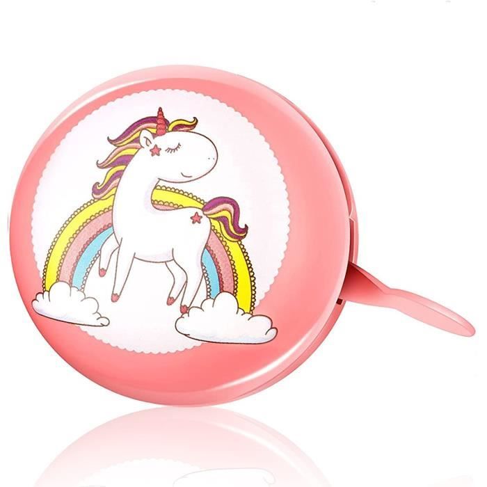 2 Sonnettes Vélo Licorne - Cloche Vélo Enfant Fille Garçon, Sonnette Kawaii Colorée