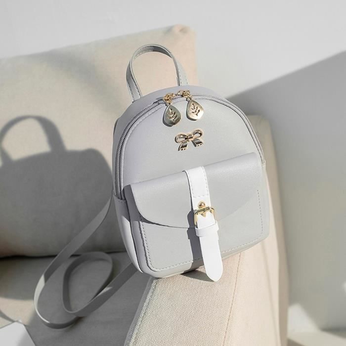 Mini sac dos de luxe en cuir PU pour femmes Kawaii mignon et