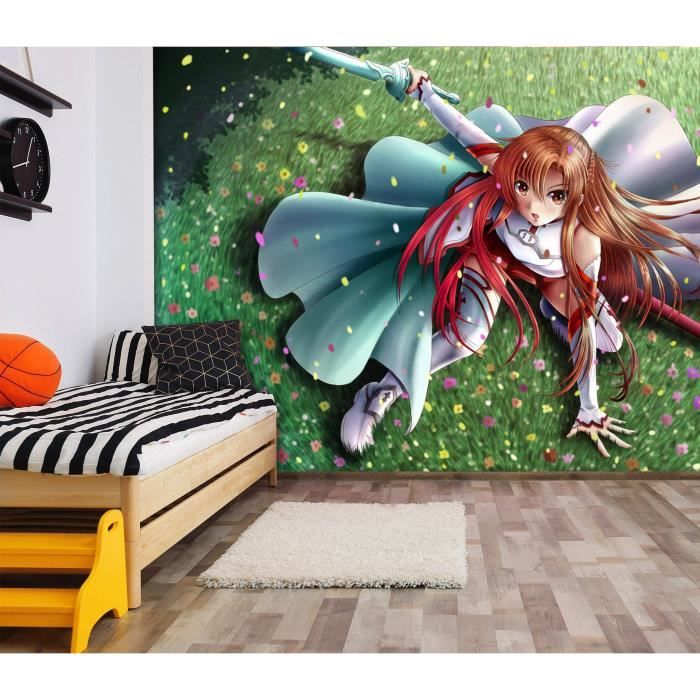 Papier peint adhésif motif ange de l'amour format horizontal