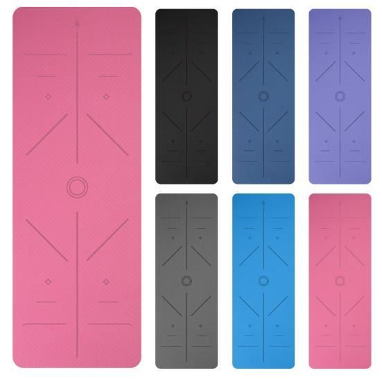 Tapis De Sol,Tapis De Yoga TPE En Liège Naturel, Antidérapant, 4mm