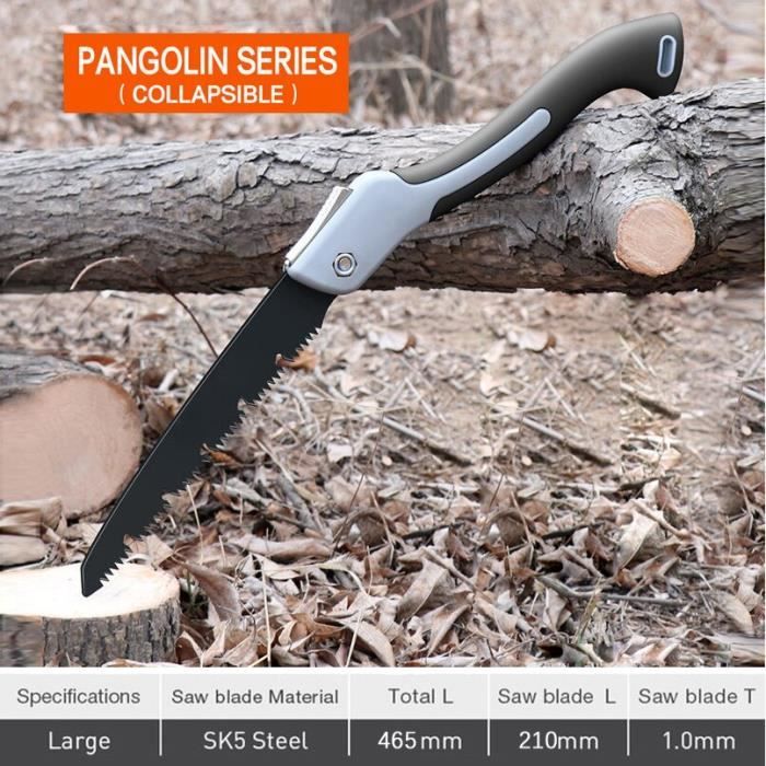 Scie Pliante MFH Deluxe – 19 Cm – Pour Camping Et Outdoor – Avec étui – Noire