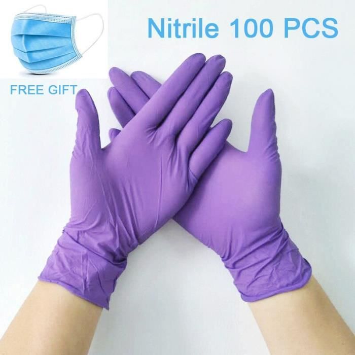 Gants Nitrile Jetables Rose - 100 Pièces Taille S - Sans Latex, Résistants Et Confortables