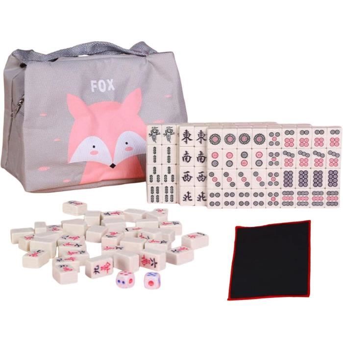Mini Mah-Jong Chinois 144 Ensemble de Tuiles de Mah-Jong avec Tapis de Mah-Jong Jeu de Société de Voyage Jeux de Mah-Jong Chinois Traditionnels Léger Po Mini Mah-Jong Chinois 144 Ensemble de Tuiles de Mah-Jong avec Tapis de Mah-Jong Jeu de Société de Voyage Jeux de Mah-Jong Chinois Traditionnels Léger Po