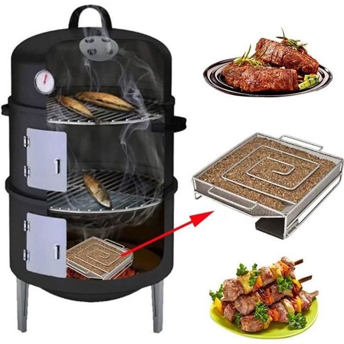 fumoir et fumoir rond 20 x 19 x 5 cm Générateur de fumée froide rond SOARFLY Fumoir à froid BBQ en acier inoxydable Générateur de fumée froide pour barbecue sphérique