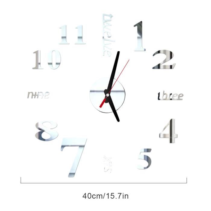 Horloge Murale 3D DIY, Design Moderne, Grande Horloge Autocollante Pour La Maison Noir~p119006072 Horloge Murale 3D DIY, Design Moderne, Grande Horloge Autocollante Pour La Maison Noir~p119006072