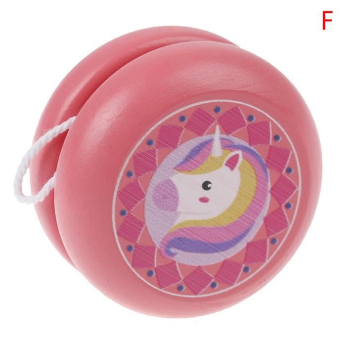 6 Yo-yos En Bois Pour Enfants - Jouets Vintage Avec Motifs Animaux, 6x6cm, Lot De 6