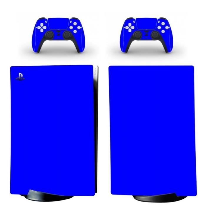 Bleu Marin PS5 Sticker Skin Protection Peau pour 2 Contrôleur et Console Playstation 5 Digital Edition Skin