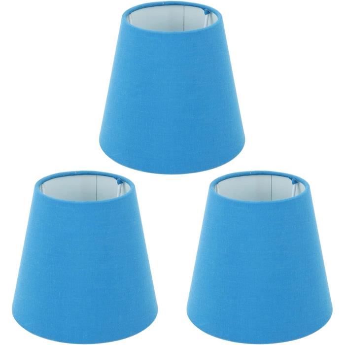 Lot De 3 Abat-jour Clipables En Tissu Blanc – Pour Ampoules E14/lustre Bougie, 13x12x8 Cm