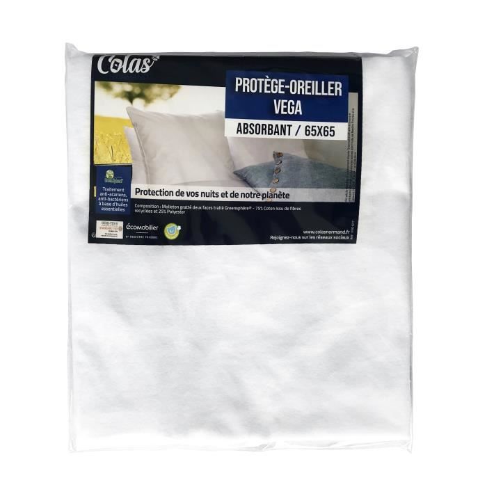 COLAS NORMAND Protège matelas absorbant en coton molleton anti acariens pas cher