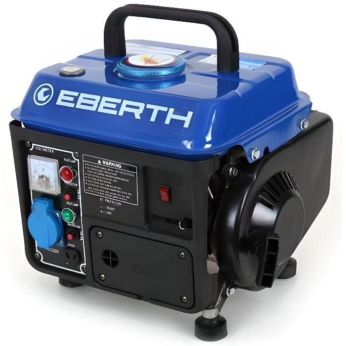 EBERTH 750 Watt Groupe electrogene Generateur electrique portable moteur à  essence 2 CV, 2 temps 1x230V 1x12V monophasé poids 15kg - Cdiscount  Bricolage