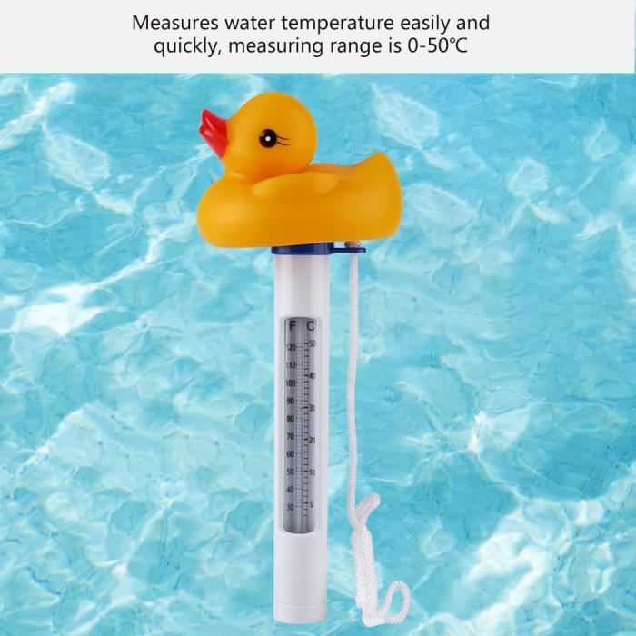 mini thermomètre à eau flottant de dessin animé pour le canard d'aquarium de réservoir de poissons de spas de piscine-xig