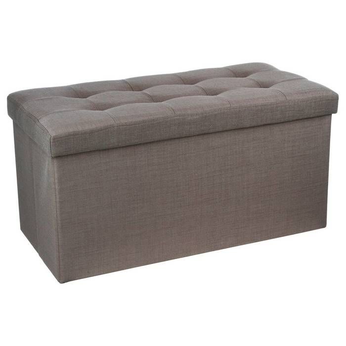 Atmosphera Pouf pliant en velours - Ambre - Pouf - Rue du Commerce Atmosphera Pouf pliant en velours - Ambre - Pouf - Rue du Commerce