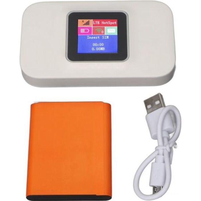 Routeur WiFi Portable 4G/5G - Hotspot Mobile Jusqu'à 300 Mbps - Batterie 3200 MAh (10h) - Supporte 10 Appareils - Pour Voyages, Camping, Télétravail - 9
