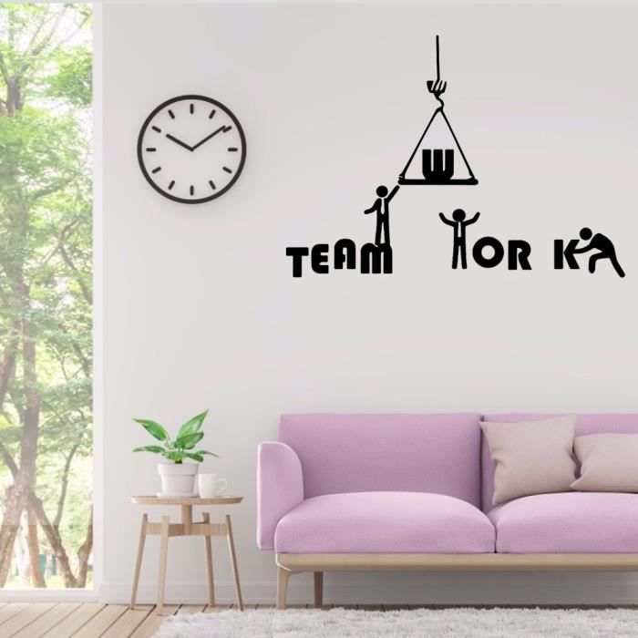 Autocollant Mural « Accueil » Blanc – 29x9 Cm – Sticker Déco – Fabriqué En France