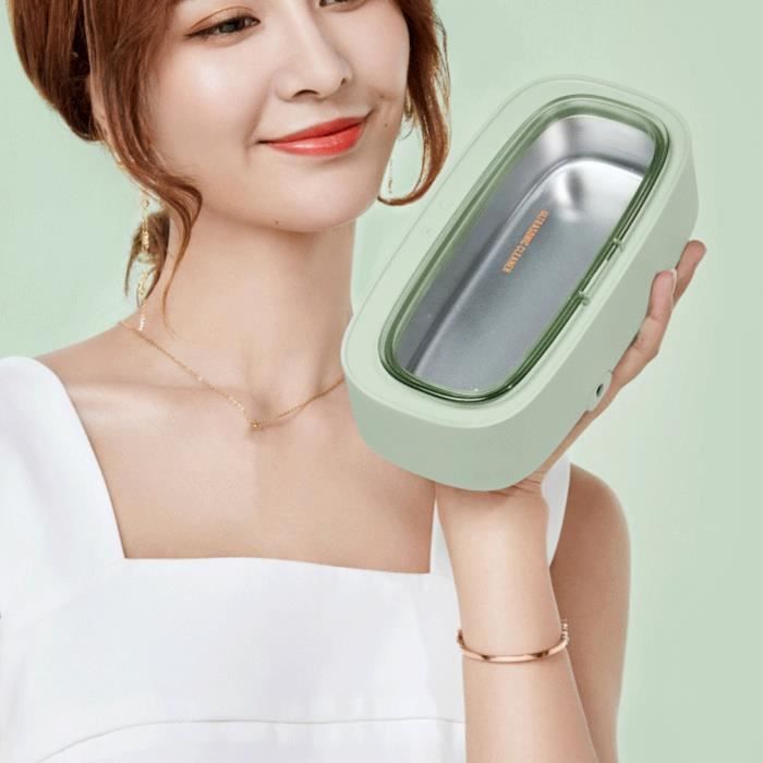 Lanko Nettoyeur Ultrasons Portable Silencieux – Pour Bijoux, Lunettes, Montres, Rasoirs, Pièces, Capacité 200 Ml