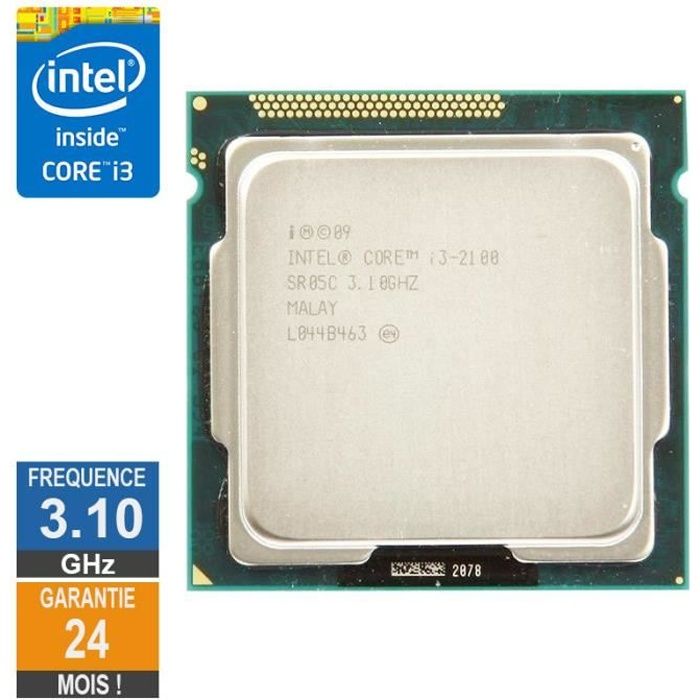 Vente Processeur PC Processeur Intel Core I3-2100 3.10GHz SR05C FCLGA1155 3Mo pas cher