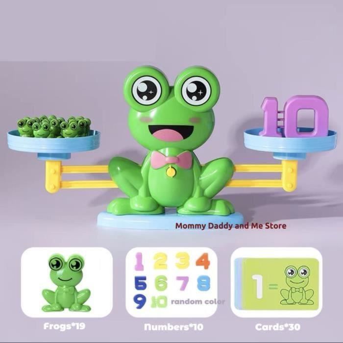 Jeu Mathématique Grenouille Équilibre - Apprentissage Chiffres Et Calcul Pour Enfants 3+