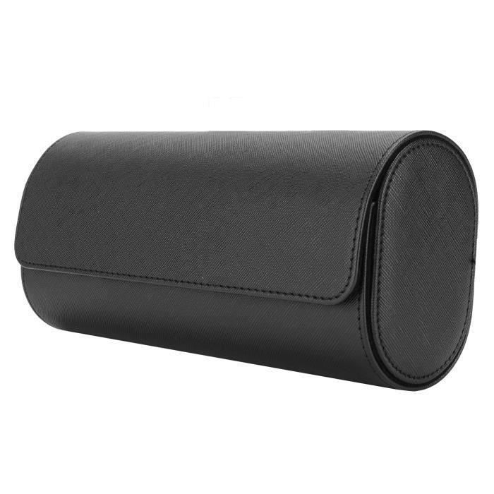 Oirlv Étui Rouleau Luxe 3 Montres En Cuir PU – Boîte De Rangement Voyage Élégante Noir – Idéal Cadeau Noël Ou Anniversaire