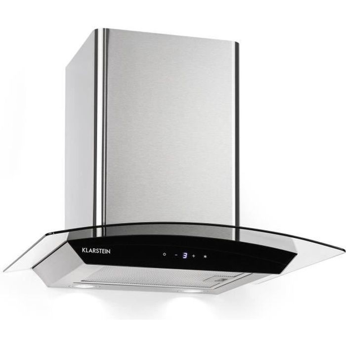 Hotte Klarstein Eclipse Extaction D Air 600 M H Inox Et Verre Noir Achat Vente Hotte Cdiscount