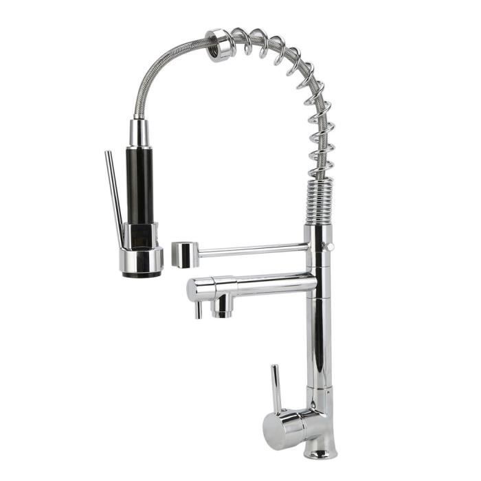 Robinet Mitigeur De Cuisine Pro Avec Douchette Et Flexibles D