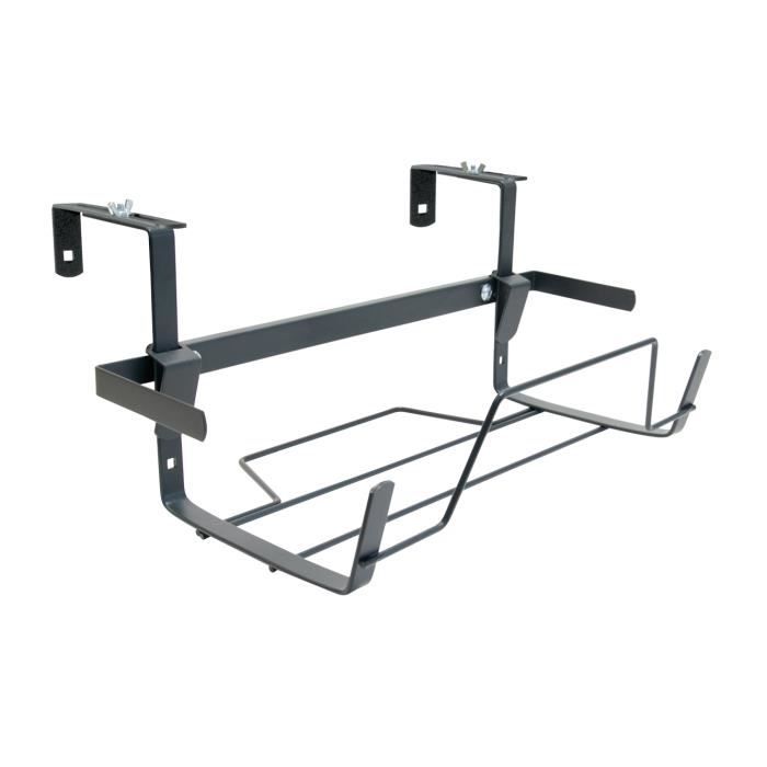 Support de jardinière - LOUIS MOULIN - Extensible 44-65 cm - Acier époxy - Anthracite - 20 kg