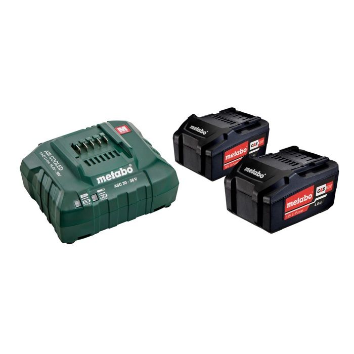 Set de base 2x4Ah Li-Power 18V en boîte en carton - METABO - 685050000