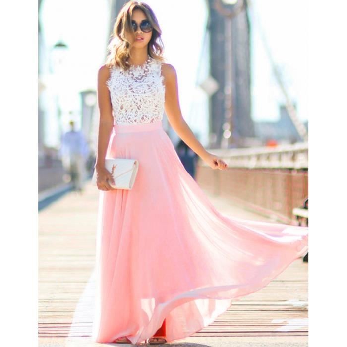 robe mousseline et dentelle