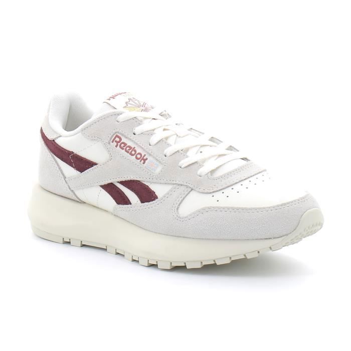 Sneaker REEBOK Classic Leather SP Cuir Blanc Homme White prune Cdiscount Chaussures