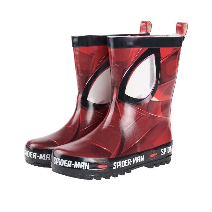 Garçons Marvel Rouge Spiderman Splash Bottes Imperméables Pluie Bottes Chaussures Tailles 7-1 