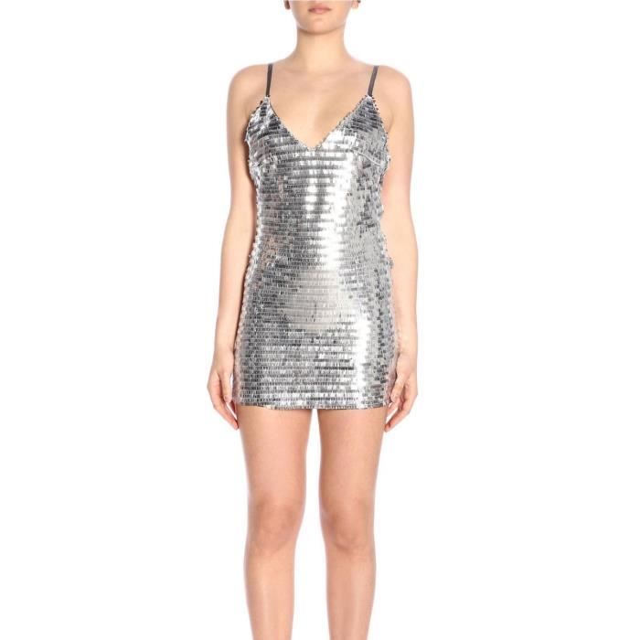 Chiara Ferragni Femme Cfdr002silver Argent Polyester Robe Argent