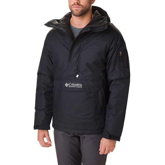 Veste coupe vent homme Columbia CHALLENGER Noir Randonnee en montagne Respirant Manches longues