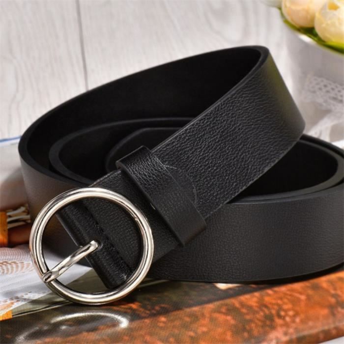 Ceinture boucle ronde sales femme