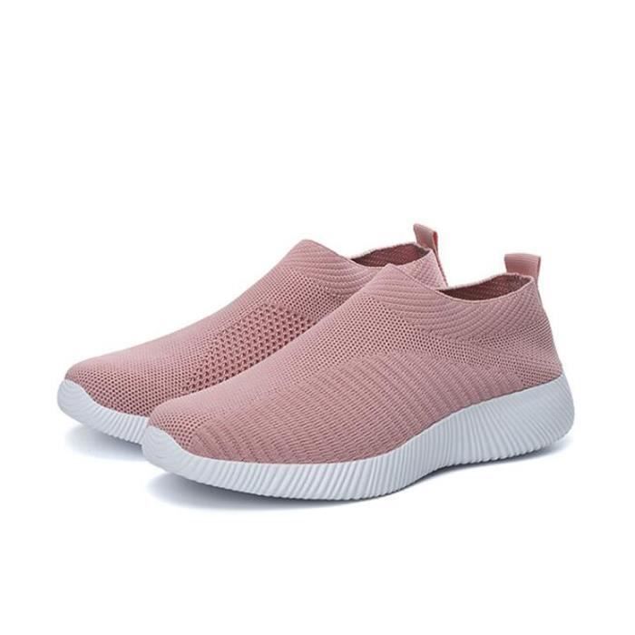 Basket Femme - Chaussures de ville en Mesh Rose Rose - Cdiscount Chaussures