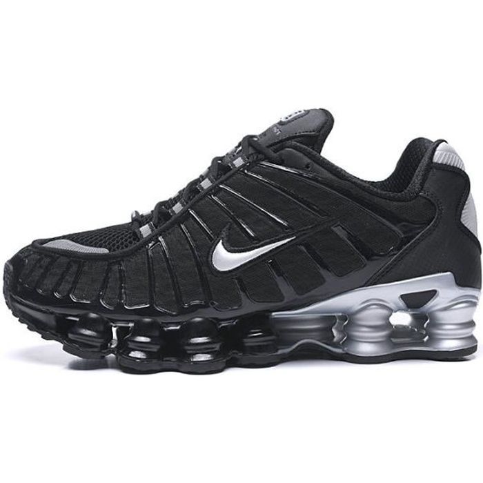 Baskets Shox TL 1308 Homme Chaussures Entrainement de Sport Noir Argent Nike Mixte Lacets Noir argent Cdiscount Chaussures
