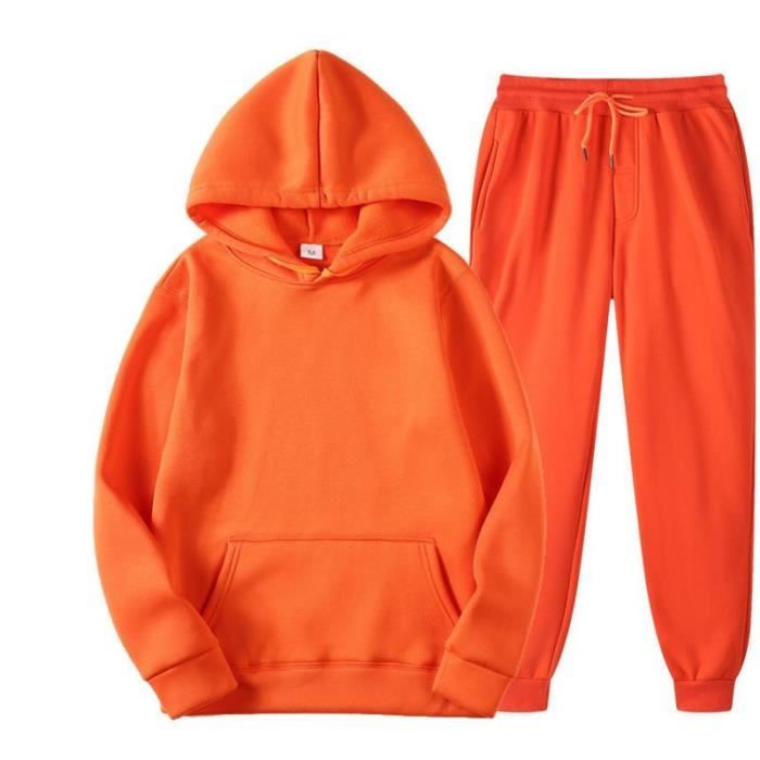 Survetement homme orange outlet