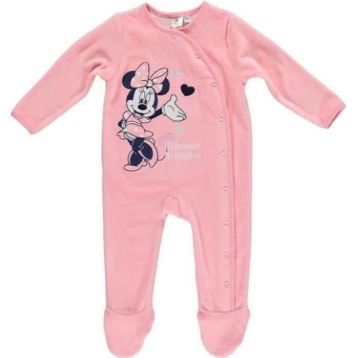 PYJAMA VELOURS POUR BEBE DISNEY MINNIE Rose Cdiscount Pret a Porter