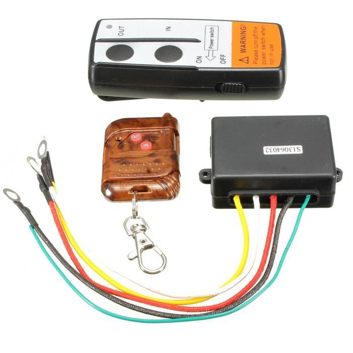 Kit Télécommande Sans Fil 12V Pour Treuil - 2 Télécommandes Porte-clés - Compatible Plupart Marques