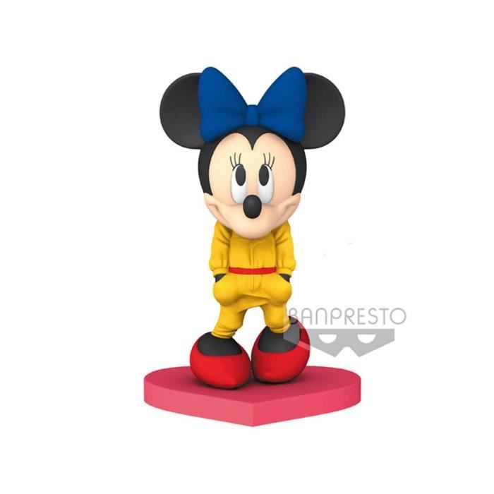 figurine disney - minnie mouse jaune dressed 10cm - pvc - enfant - no name