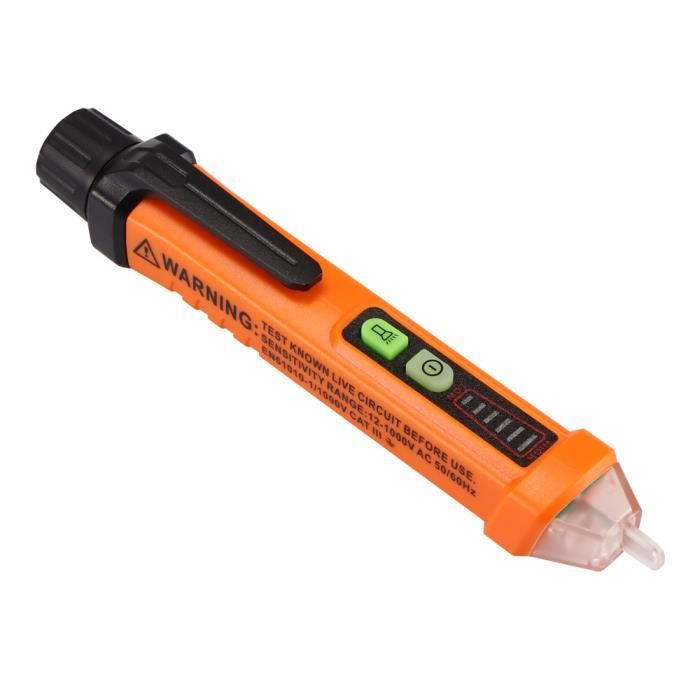 Rokoo Testeur de tension /électrique sans contact de stylo de d/étecteur de tension de contact 12-1000V multim/ètre num/érique avec le mode dalarme
