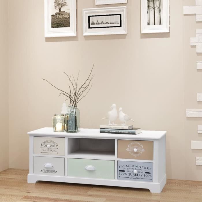 Meuble TV Meuble HIFI audio-vidéo et pour home cinéma Bois