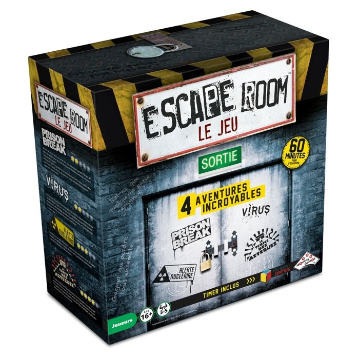 jeu de société - riviera games - coffret de 4 jeux escape game - adulte - 60 min